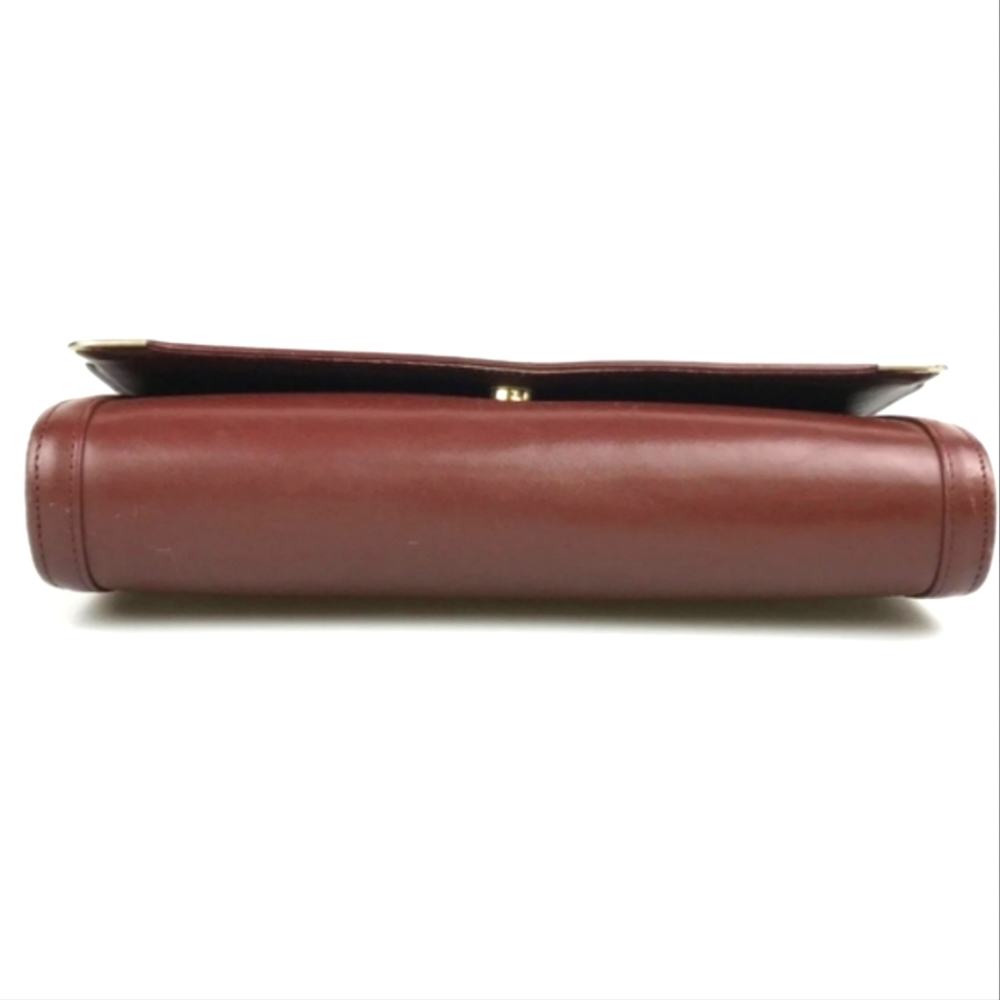 Cartier Bag Shoulder Bag Leather Dark Red View 4